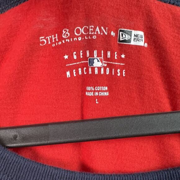 Cleveland Indians Chief Wahoo Shirt Women's Large New Era Merch Red Blue Velvet - Picture 5 of 12